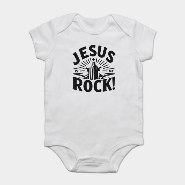 Jesus is My Rock Baby Bodysuit by Frank Ring